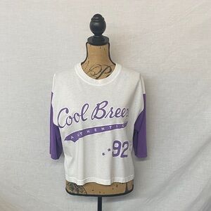 Vintage 1992 White and Purple Graphic Tee